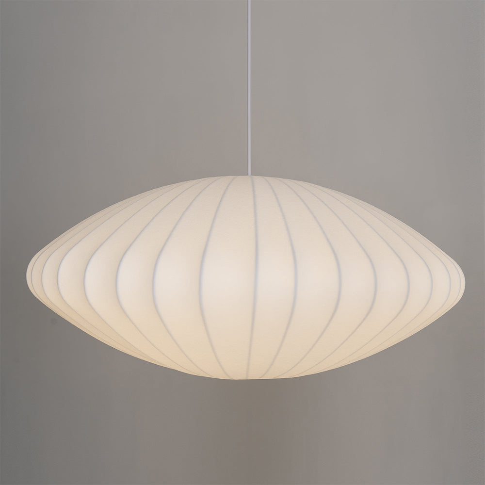 Modern White Bubble Fabric Pendant Light