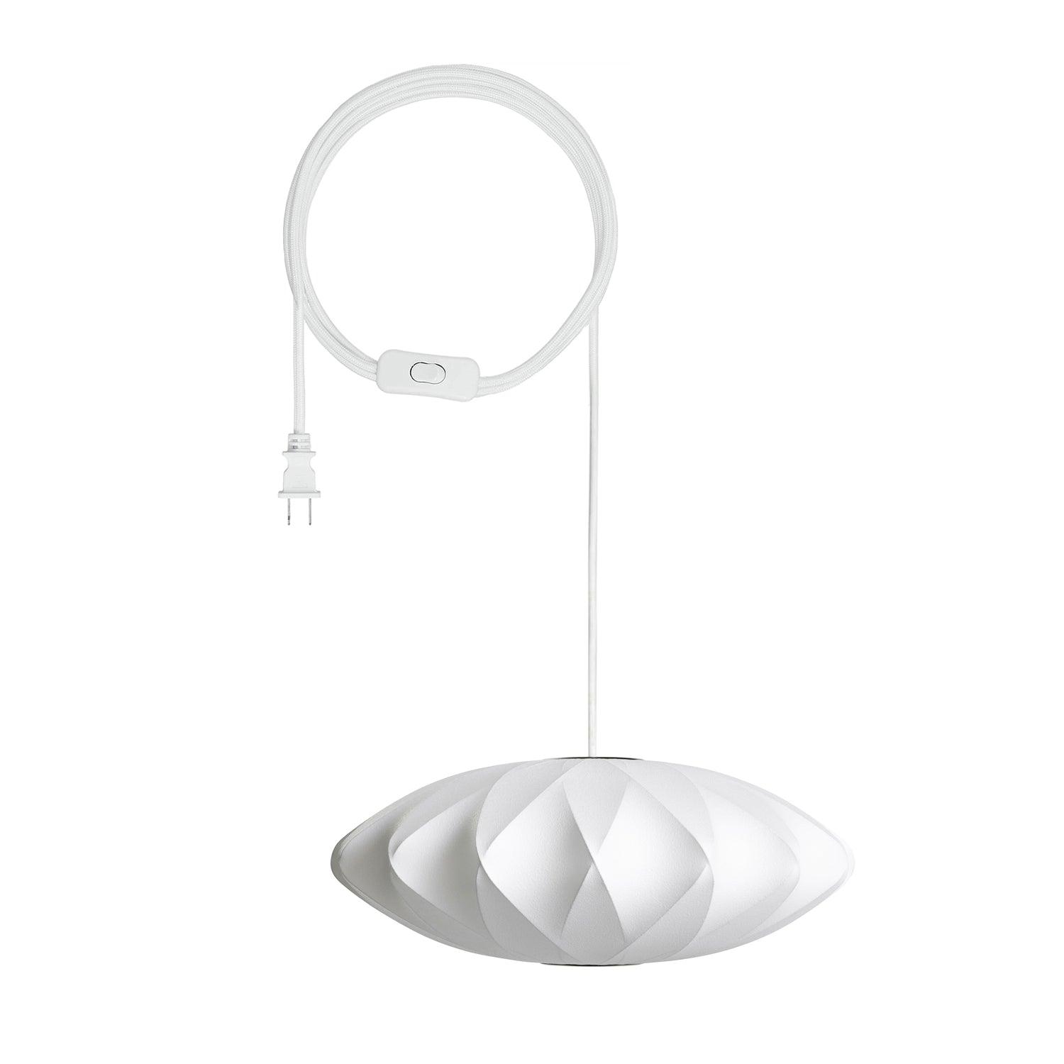 Modern White Bubble Fabric Pendant Light