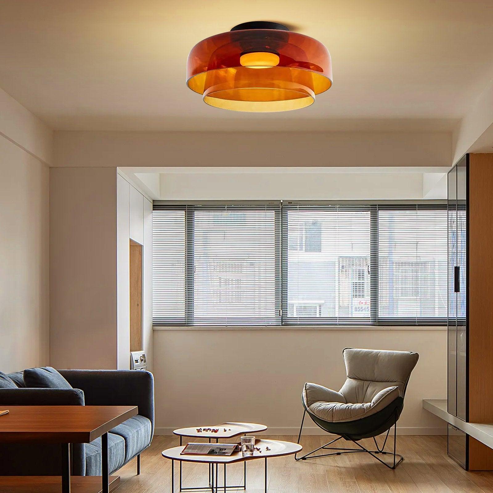 Glass Bowl Ceiling Light for Living room