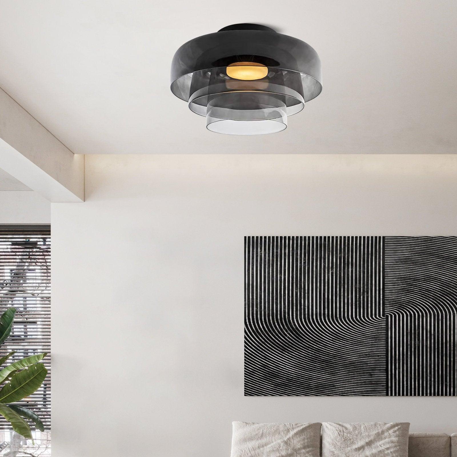 Glass Bowl Ceiling Light for Living room