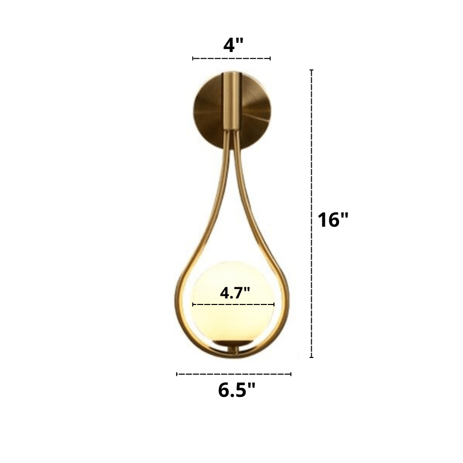 Nordic Luxury Gold Iron Rotatable Wall Light for Bedroom