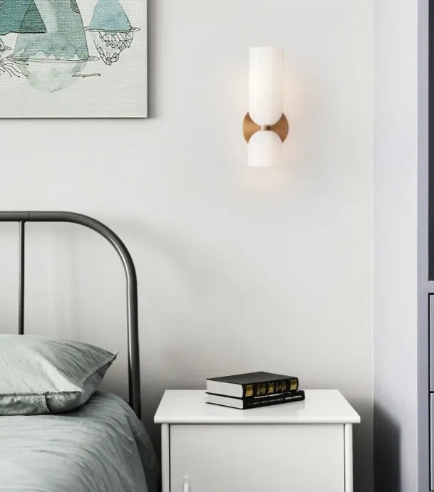 Modern Glass Up and Down Bedside Wall Light