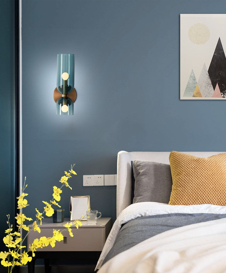 Modern Glass Up and Down Bedside Wall Light