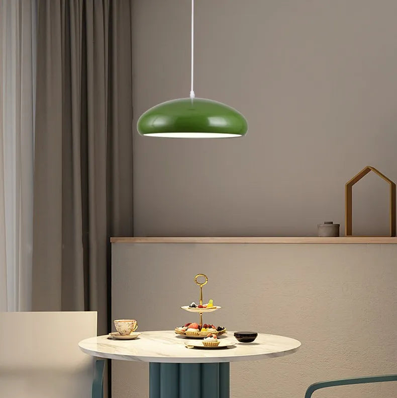 Modern Dome Pendant Light with 3 Color Modes for Dining Room