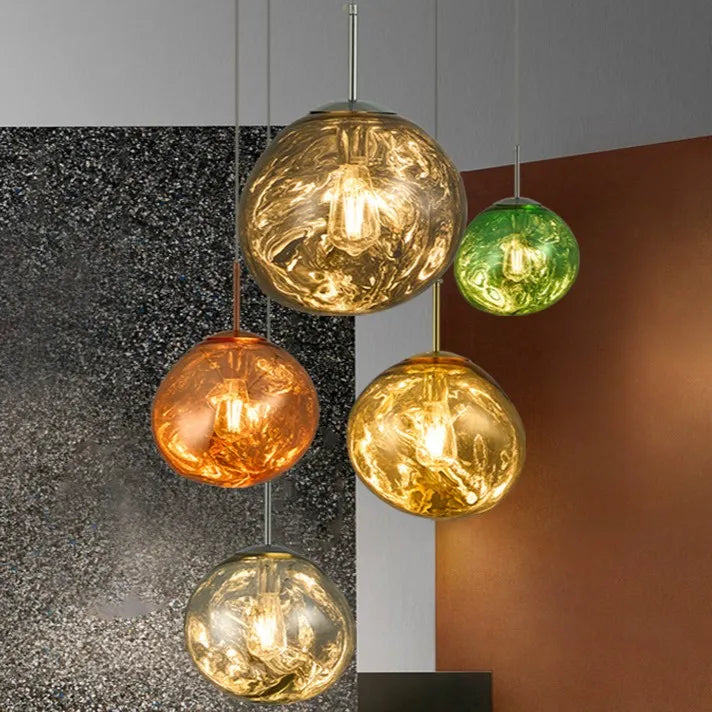 Modern Lava Glass Pendant Light for Dining Room