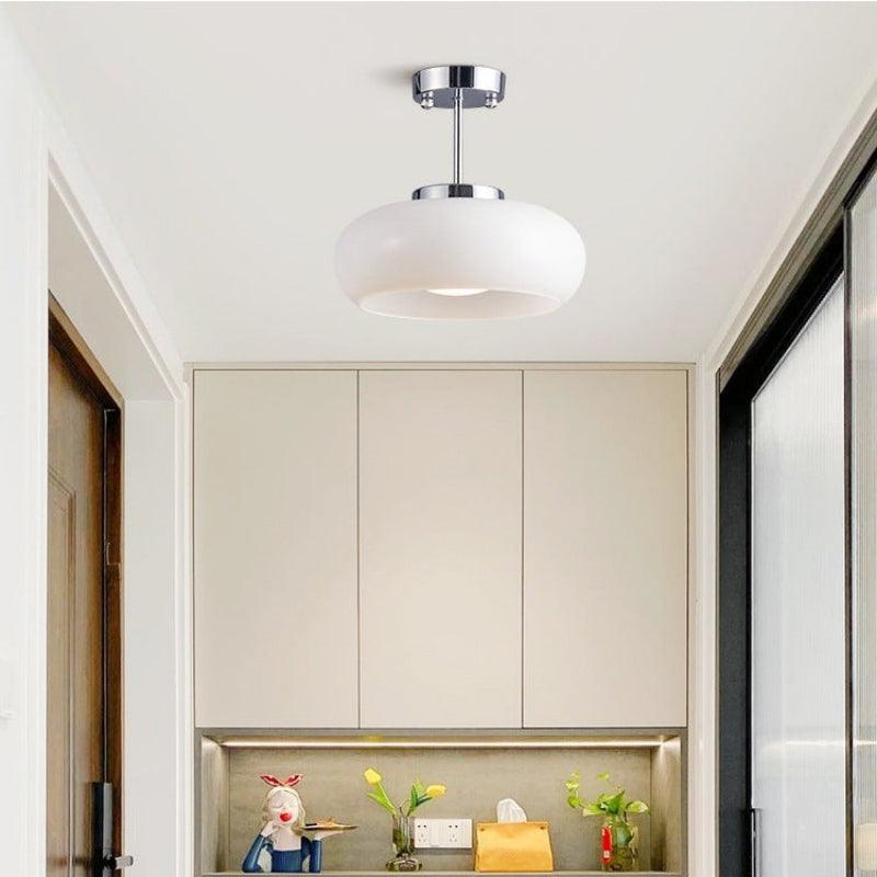 Vintage Persimmon Glass Pendant Light for Corridor