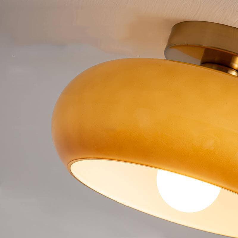 Vintage Persimmon Glass Pendant Light for Corridor