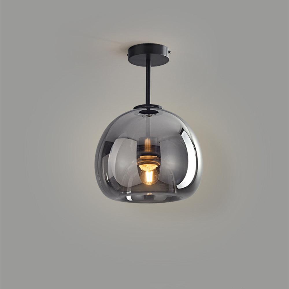 Nordic Glass Semi Flush Mount Ceiling Light for Hallway