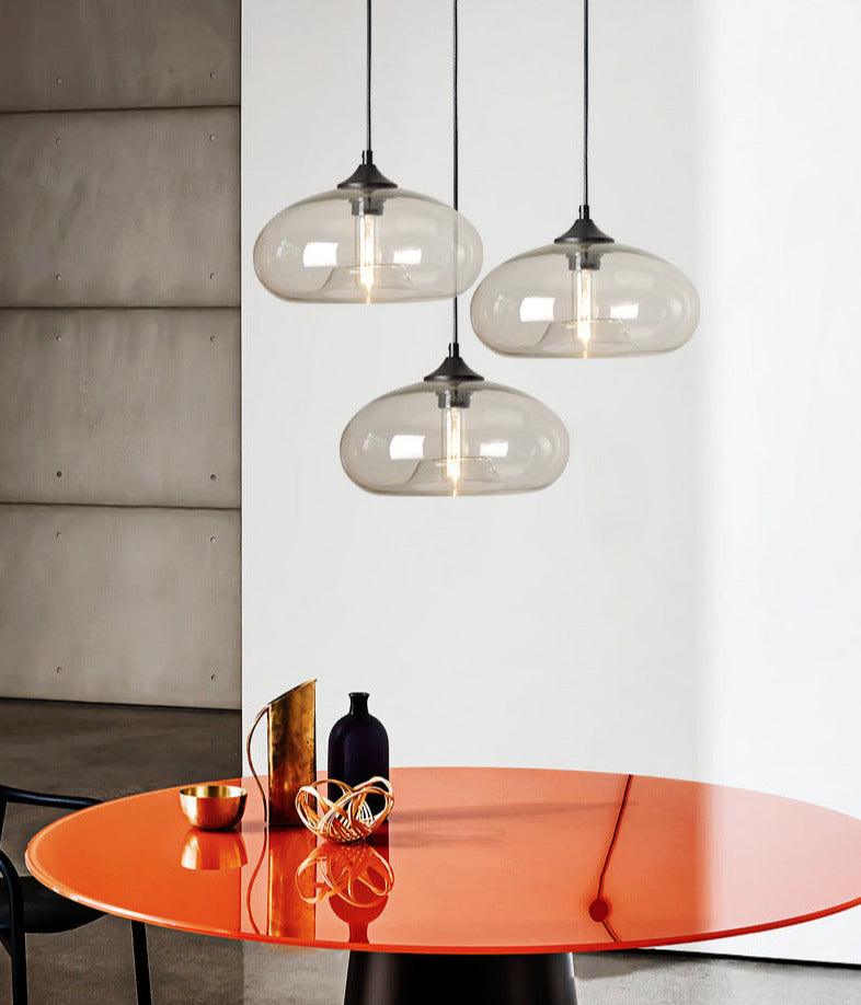Creative Colourful Round Glass Pendant Light UK