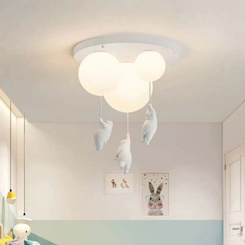 Creative Bear Balloon Ceiling Light for Kids Room