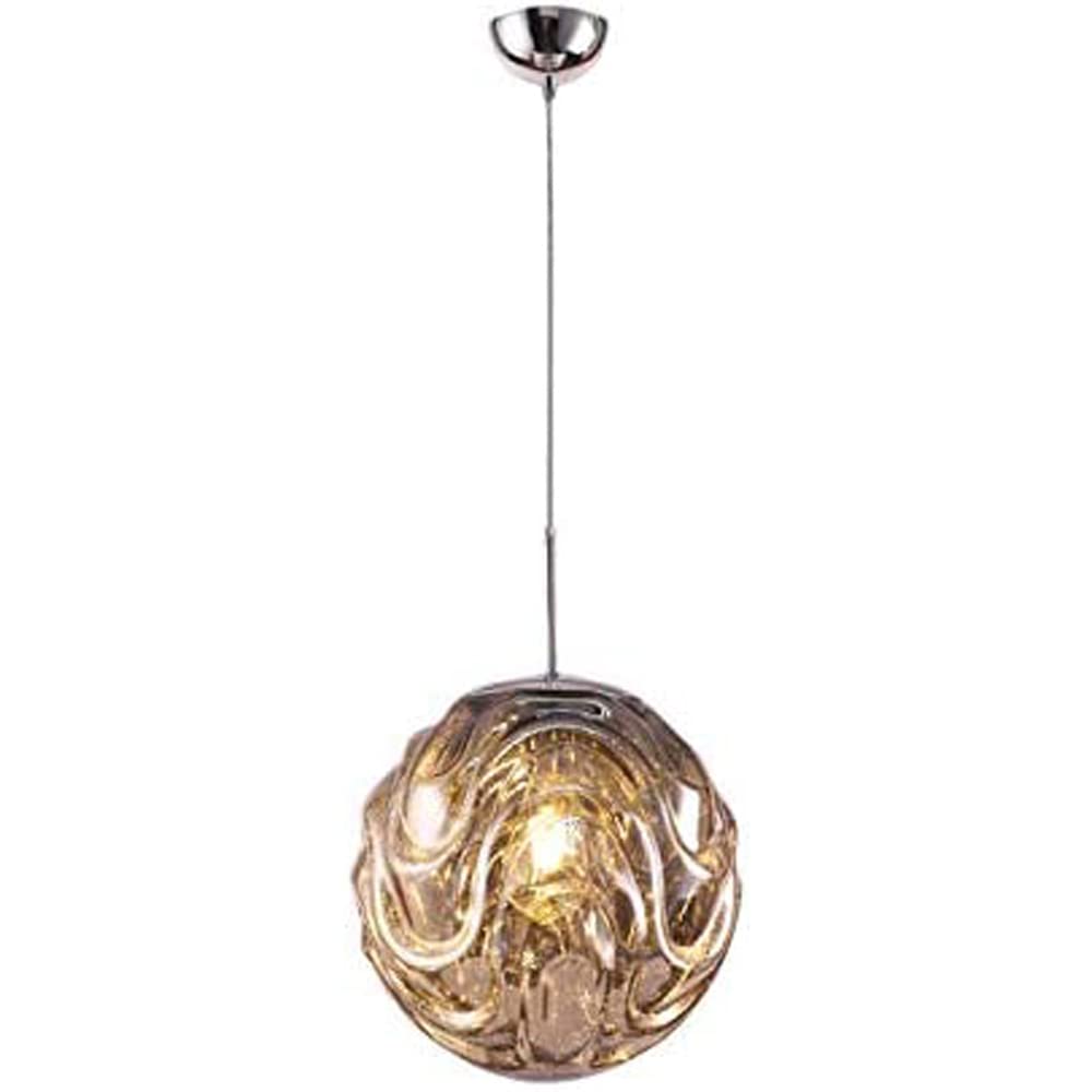 Colorful Wavy Pattern Spherical Glass Pendant Light