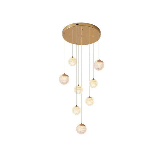 Spherical Multi-Head Luxury Hall Pendant Light