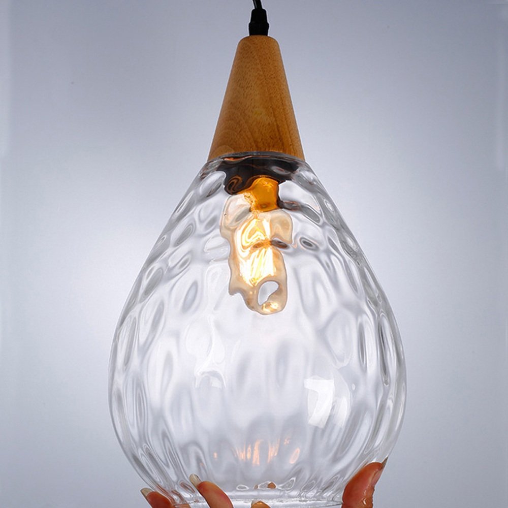 Retro Water Drop Glass Kitchen Pendant Light