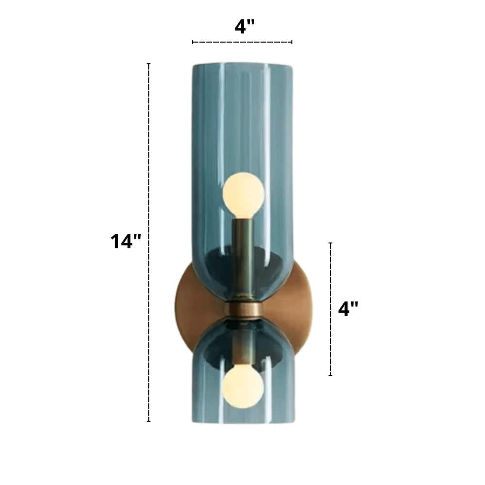 Brass and Glass Up and Down Wall Lighting