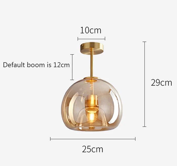 Postmodern Clear Glass Hallway Ceiling Light