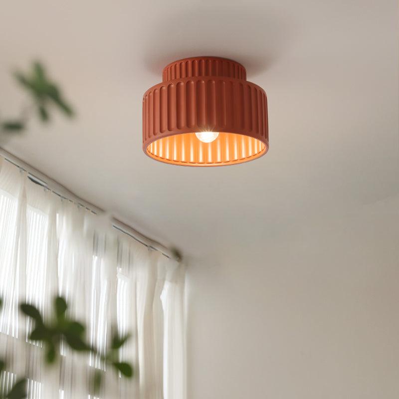 Modern White Wrinkled E27 Ceiling Light