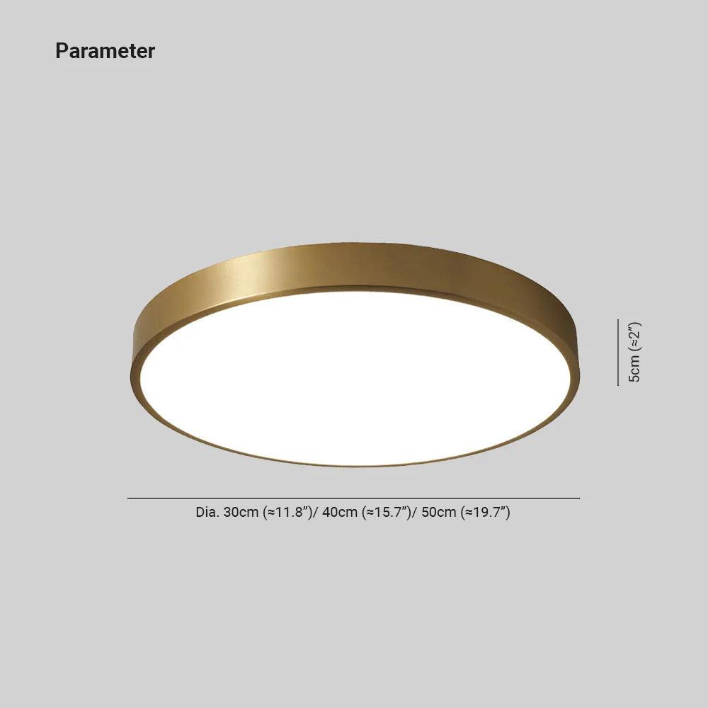 Modern Ceiling Light In Copper And LED