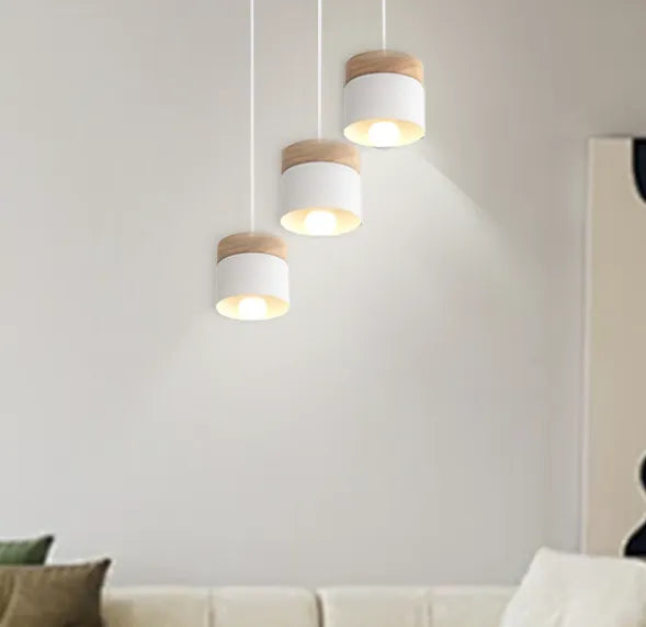 Nordic Macaron Wood Pendant Light for Dining Room