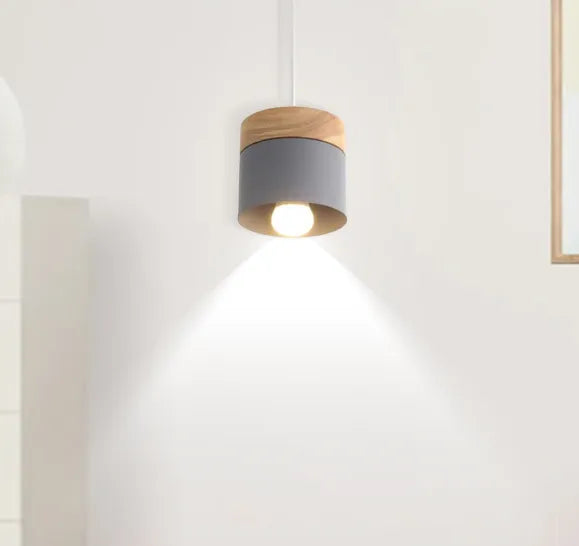Nordic Macaron Wood Pendant Light for Dining Room
