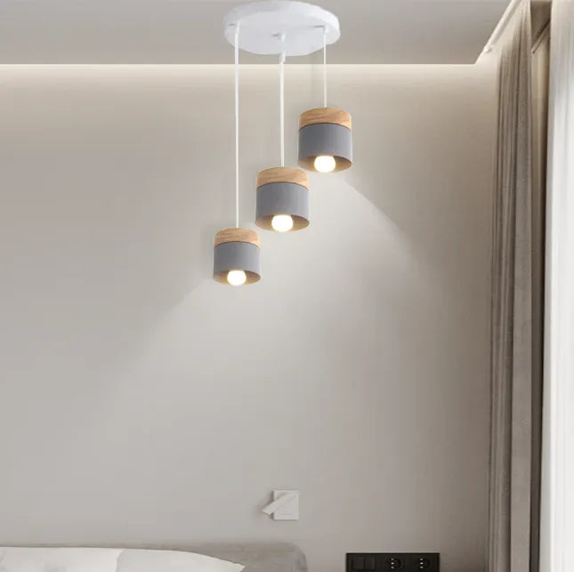 Nordic Macaron Wood Pendant Light for Dining Room