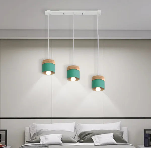 Nordic Macaron Wood Pendant Light for Dining Room