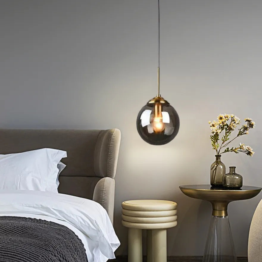 Nordic Globe Glass Pendant Light for Dining Room
