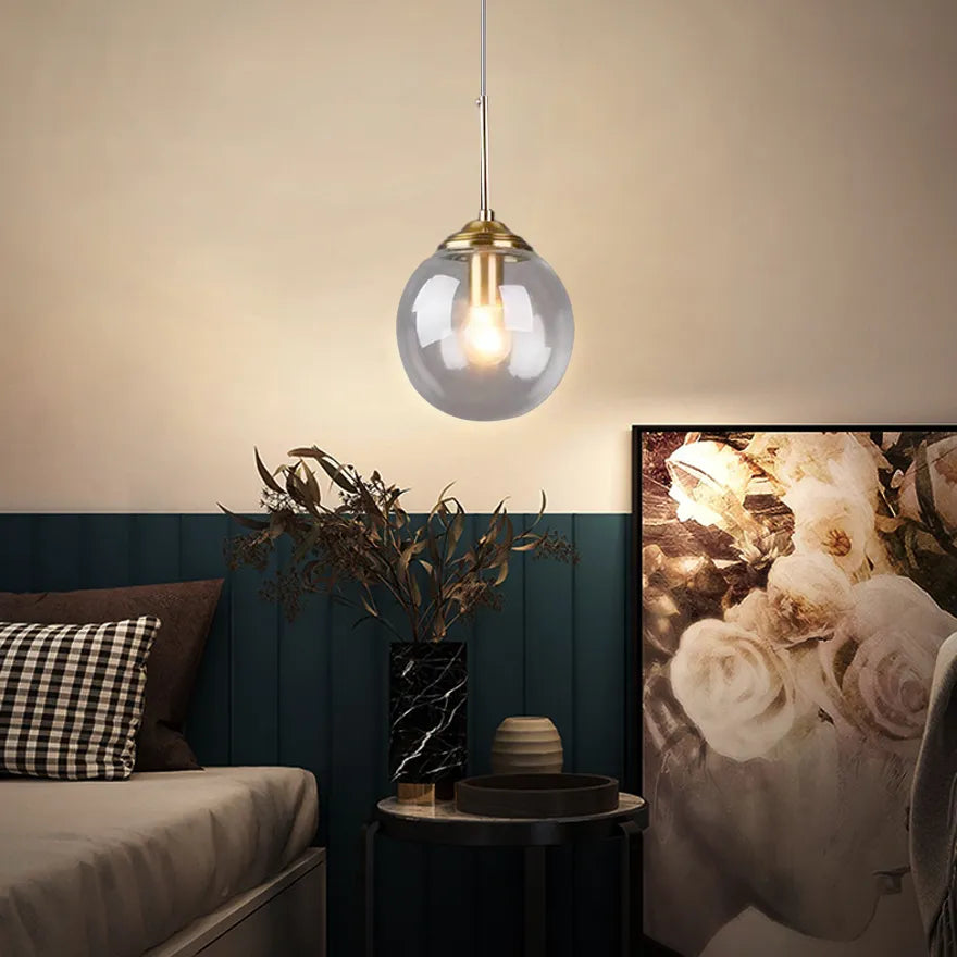 Nordic Globe Glass Pendant Light for Dining Room