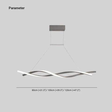 Double Curve Wrapped Modern Pendant Light