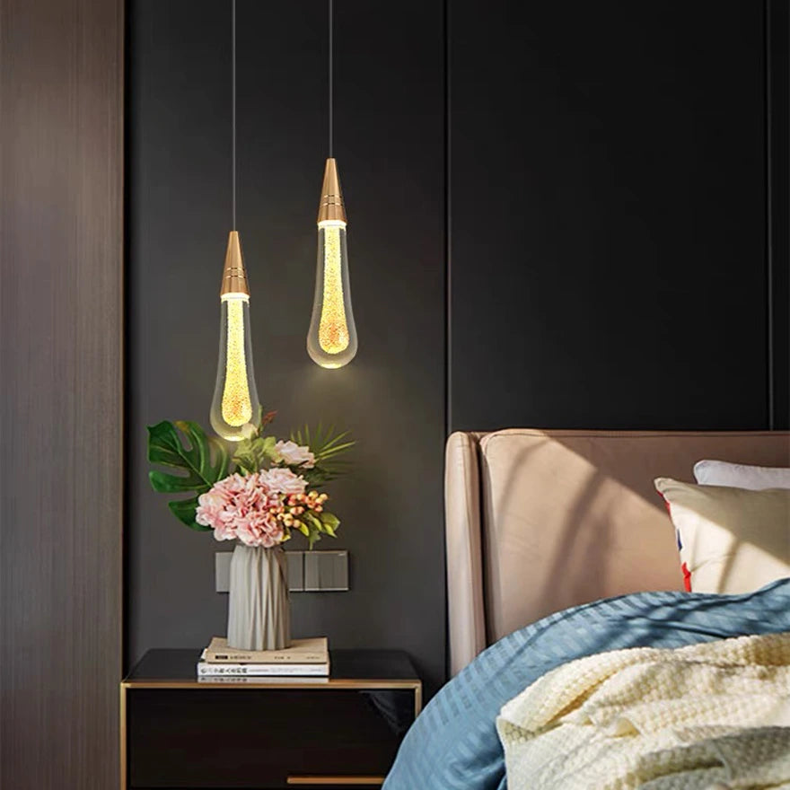 Luxury Bubble Crystal Waterdrop Pendant Light
