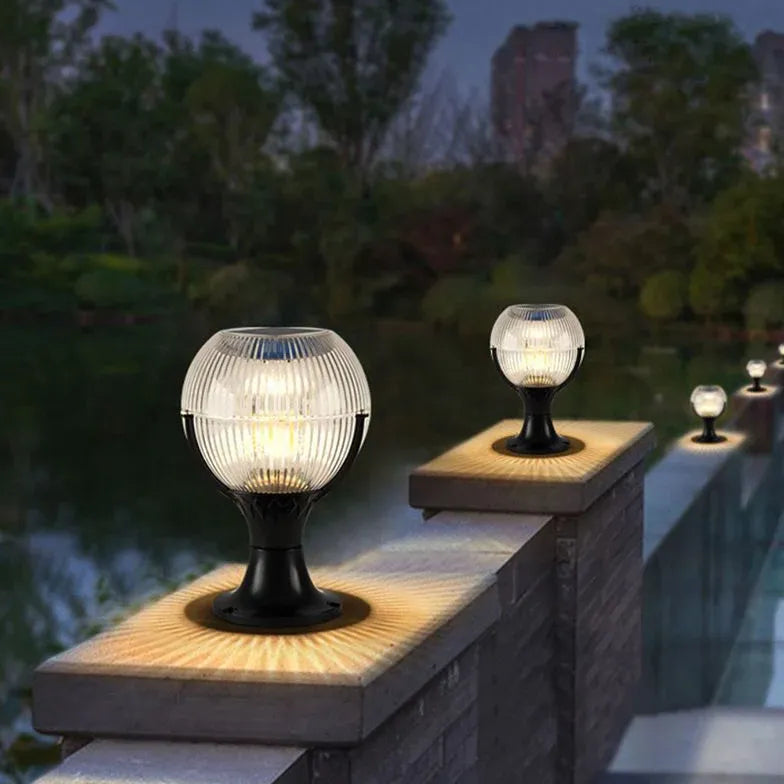 Acrylic Globe Fence Solar Pillar Lights