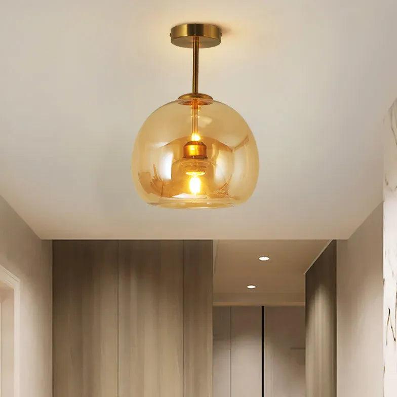 Adjustable Glass Ball Modern Flush Ceiling Lights