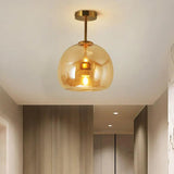 Adjustable Glass Ball Modern Flush Ceiling Lights