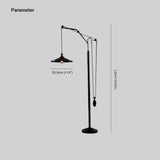 Adjustable Hanging Design Black Floor Lamp - Clowas