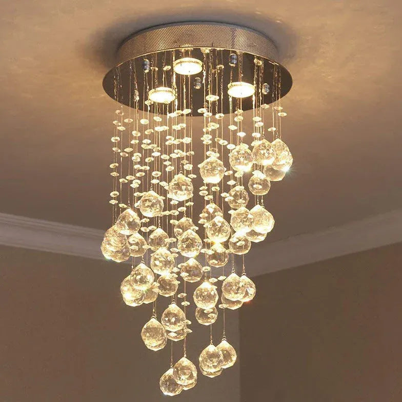 Disc Level Bedroom Glass Flush Ceiling Lights