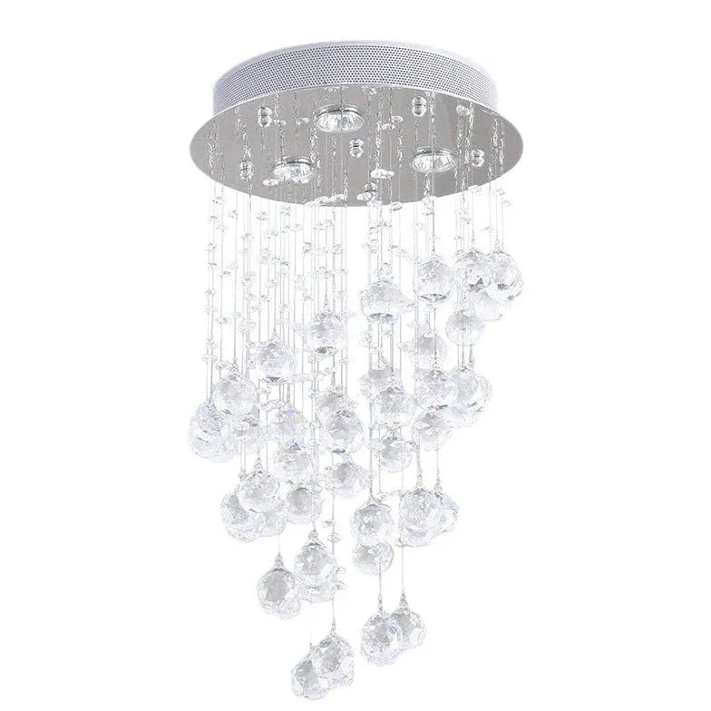 Disc Level Bedroom Glass Flush Ceiling Lights