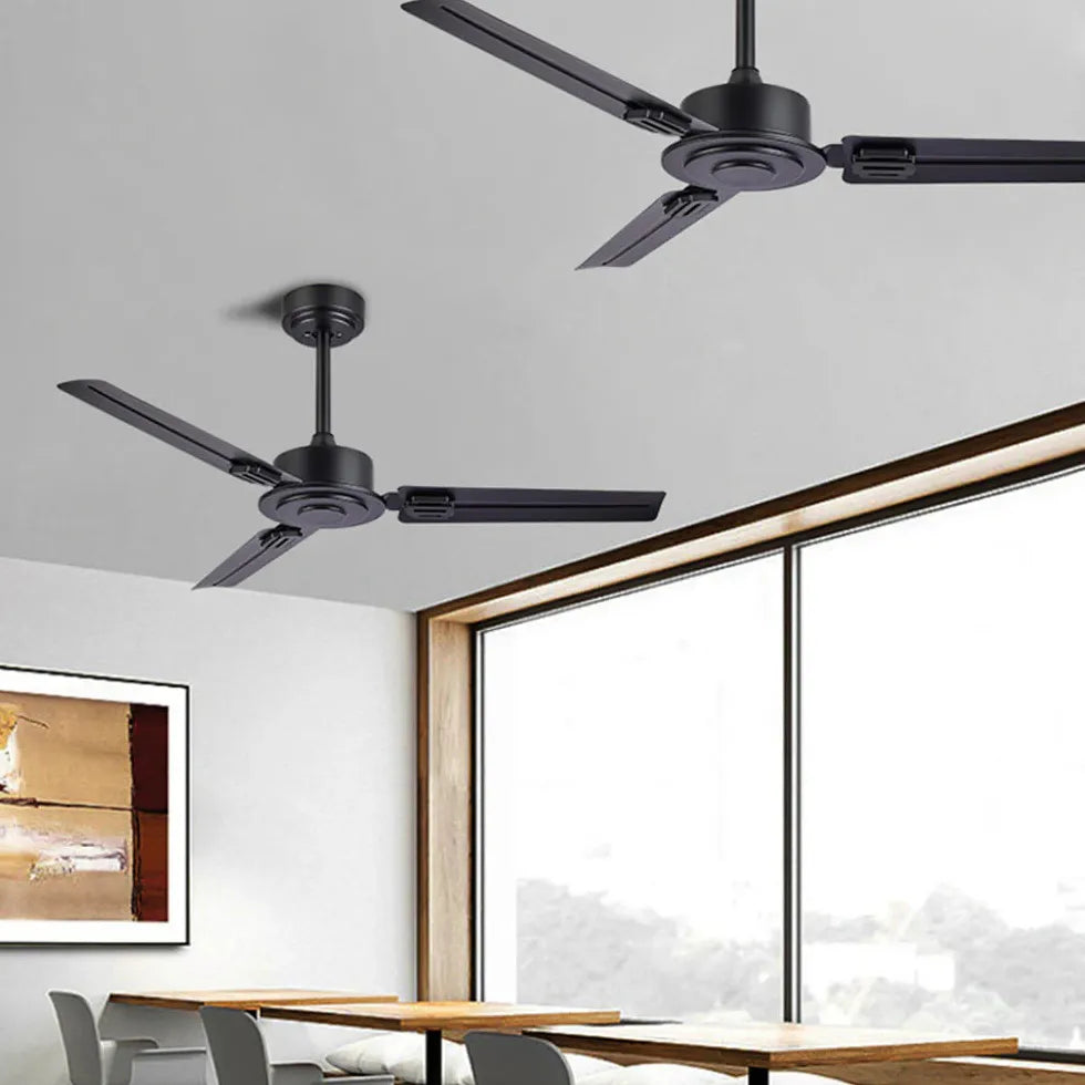 Black Five-Blade Office Industrial Ceiling Fan