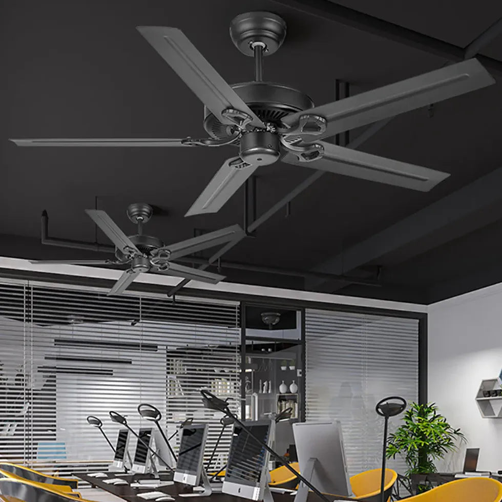 Black Five-Blade Office Industrial Ceiling Fan