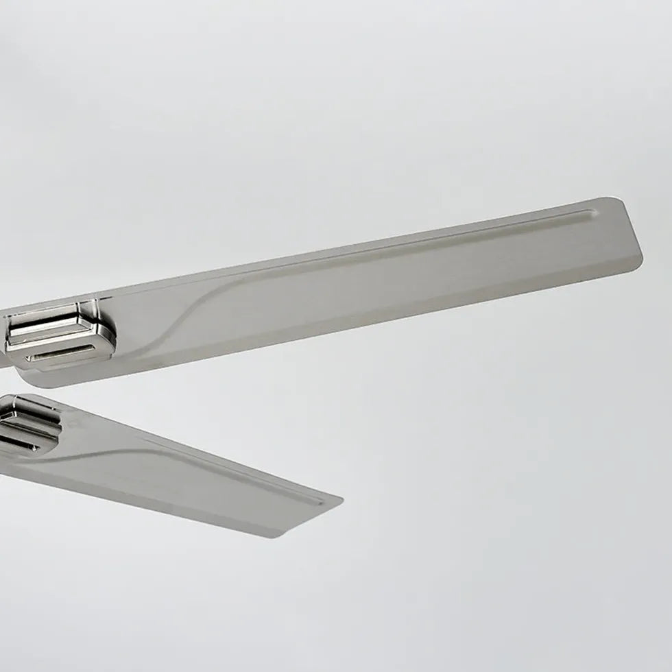 Silver Five-Blade Metallic Industrial Ceiling Fan