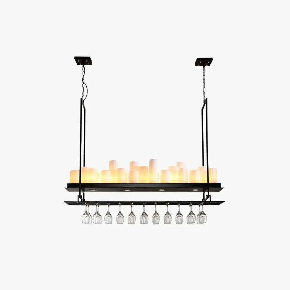 Candle Holder Black Kitchen Pendant Light