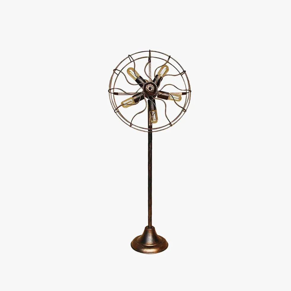 Fan-Shaped Vintage Industrial Style Floor Lamp