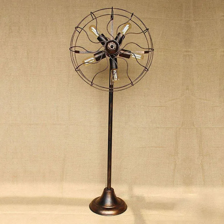 Fan-Shaped Vintage Industrial Style Floor Lamp