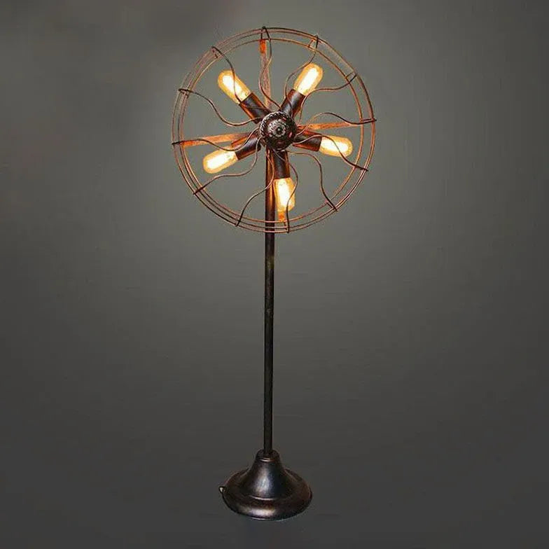 Fan-Shaped Vintage Industrial Style Floor Lamp