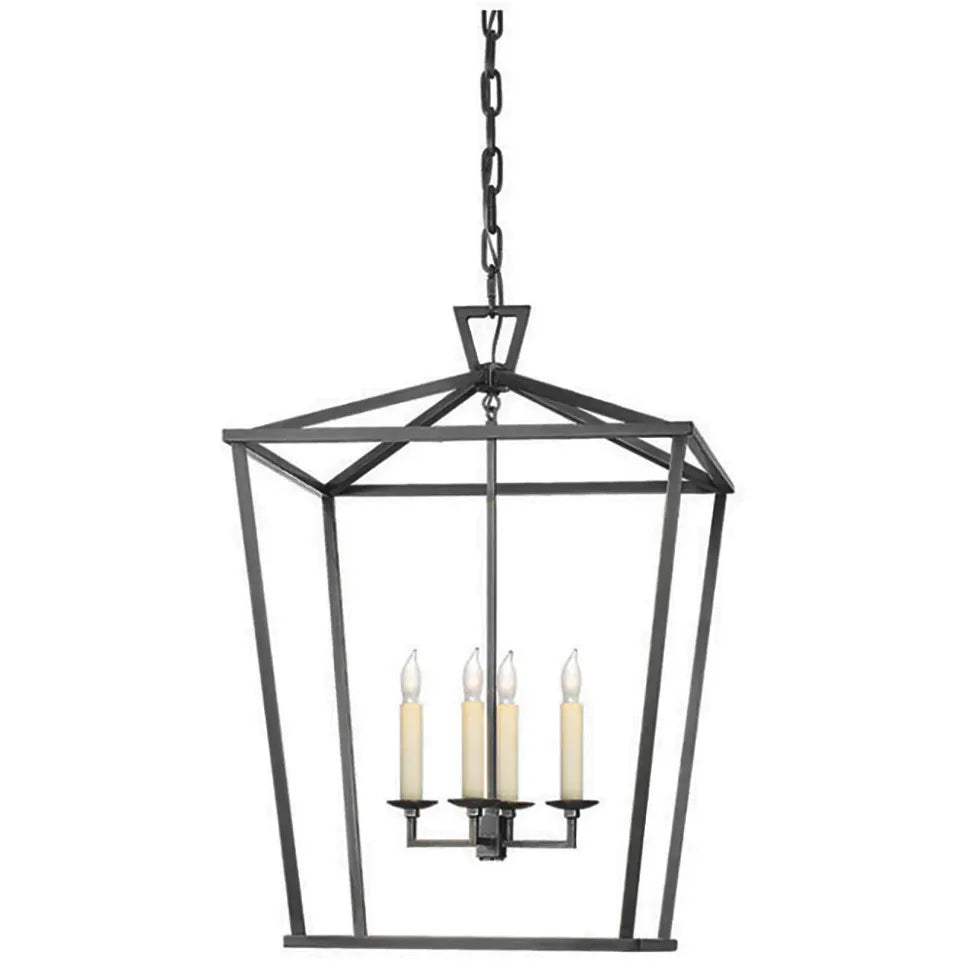 Metal Frame Candle Bulb Industrial Pendant Light