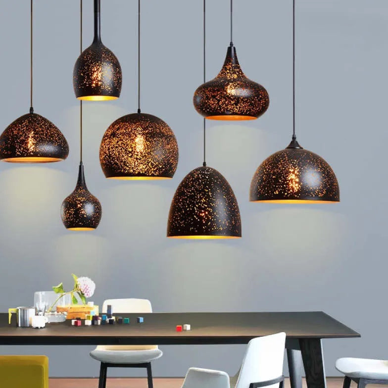 Black Hollow Design Minimalist Kitchen Pendant Light