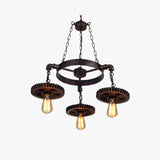 Gear Shaped Antique Bronze Industrial Pendant Light