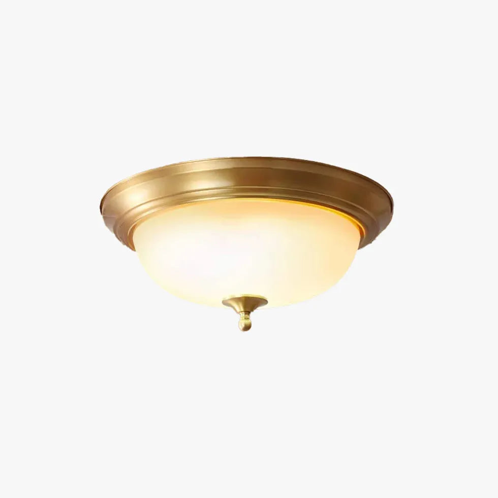 Retro Bowl Shape Vintage Gold Flush Ceiling Lights