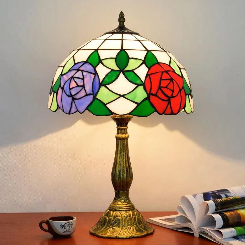 Colorful Glass Vintage Artistic Table Lamp - Clowas