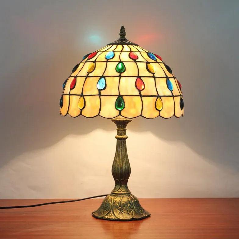 Colorful Glass Vintage Artistic Table Lamp - Clowas