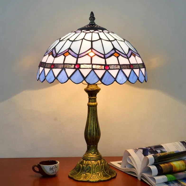 Colorful Glass Vintage Artistic Table Lamp - Clowas