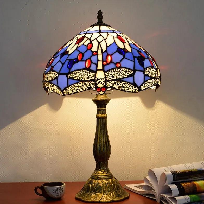 Colorful Glass Vintage Artistic Table Lamp - Clowas